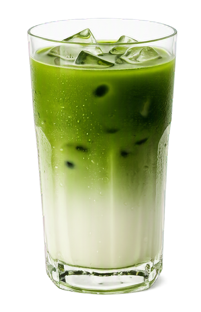 latte art green latte