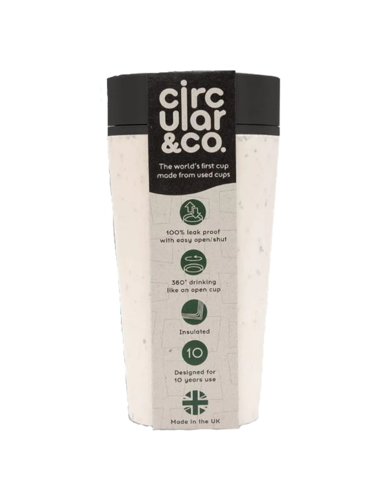 Tasse de voyage - 350ml - Blanche et noire - CIRCULAR &amp; CO