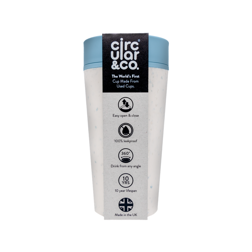 Tasse de voyage - 350ml - Tasse blanche et bleue - CIRCULAR & CO