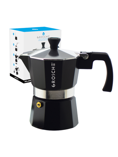 [GROSCHE_GR328] Cafetière Italienne - GROSCHE 3 Tasses - Noir